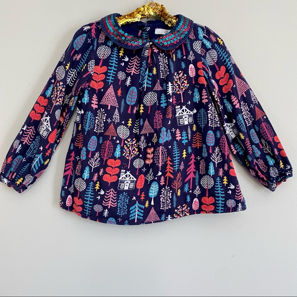 Marks & Spencer Sequin Woodland Christmas Top